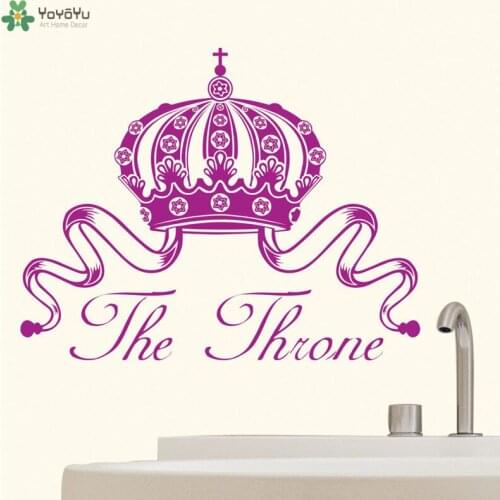 YOYOYU Wall Decal Toilet Bathroom Design Wall Sticker Quotes The Throne Interior Removable Modern Home Decor Adhesive DIY CY130