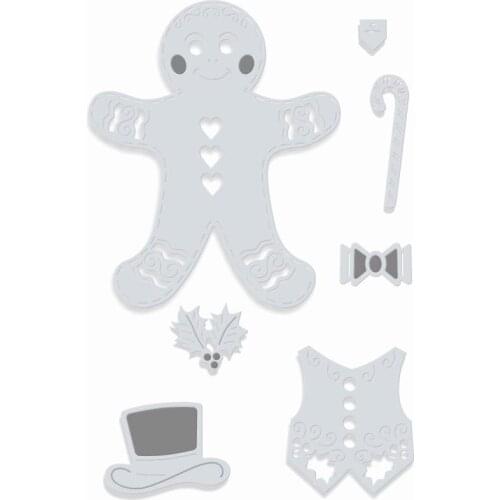 2020 New Christmas Gingerbread Man and Hat Metal Cutting Dies For DIY Cut Paper Craft Making Greeting Card Scrapbooking NO Stamp