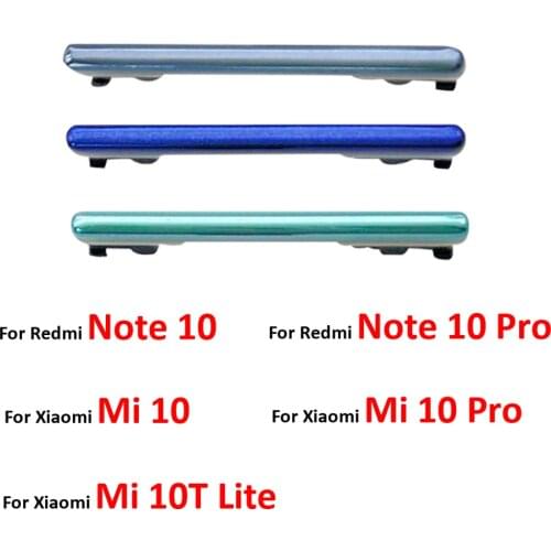 New Side Key Button For Xiaomi Mi 10 Mi10 Pro 10T Lite / For Redmi Note 10 Pro Volume Side Power Switch on off Button Key