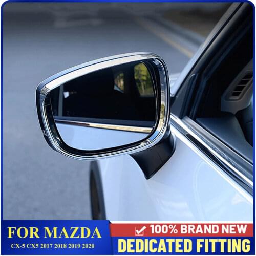 Fit For Mazda CX-5 CX5 2017 2018 2019 2020 Car Door Side Rearview Mirror Rain Eyebrow Guard Visor Shade Cover Frame