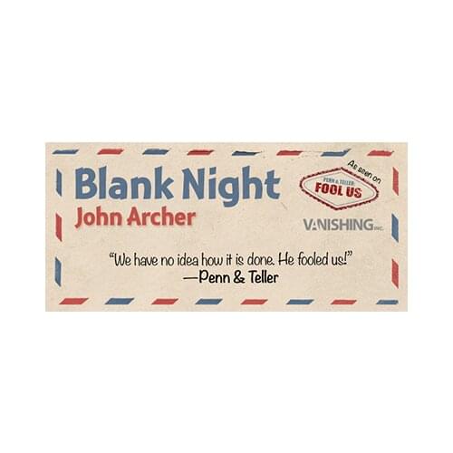 Blank Night by John Archer-Magic Trick,Accessories,fire,mentalism,close up,comedy Stage Magic Props,Fun gimmicks