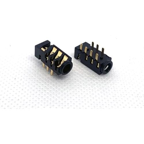 10 pcs/pcs 3.5mm Headphone jack Audio jack PJ-393-7P Gold-plated Plug-in PJ382 7pin DIP Four Section Three Group Switch