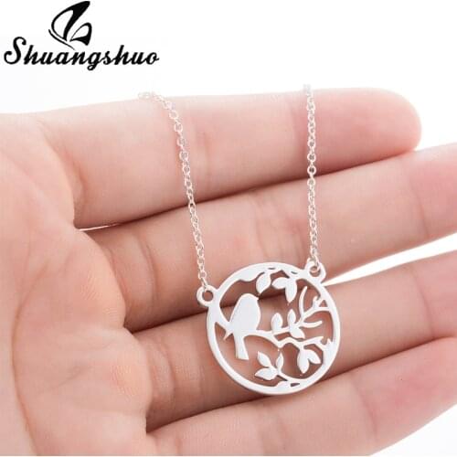 Shuangshuo Sparrow Necklace Women Bird Accessories Bird Necklace Chain Animal Jewelry Small Animal Supplies bijoux collier femme