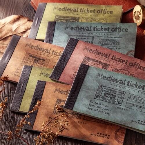 Medieval Ticket Office Material book Junk Journal Planner Craft Paper Scrapbooking Vintage Decorative DIY Craft Photo Albums