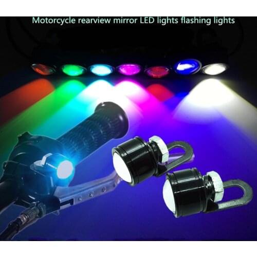 12V Motorcycle Eagle Eye LED Lights Colorful Mirror Flash Strobe Backup DRL Lights Lamp For Driving Motorcycle Accessories