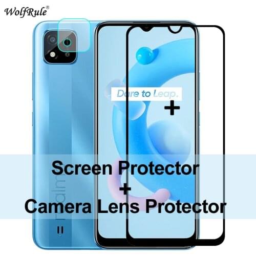 Full Cover Tempered Glass For Realme C21 C20A C20 C17 C15 C12 C11 2021 Screen Protector Protective Phone Camera Film Realme C21