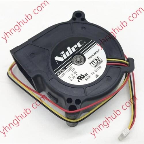 Nidec D06F-12B3S1 26A DC 12V 0.33A 60x60x25mm 3-wire Server Cooling Fan