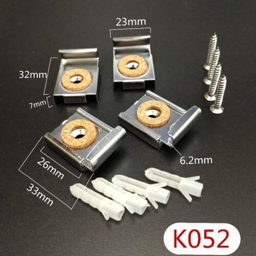 4pcs/set 32x24mm Adjustable Mirror Clip Bracket Spring Loaded Mirror Hanging Clip Wall Bracket