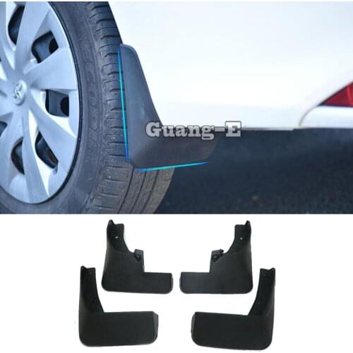 Car styling plastic fender soft mudguard protection flap splash mud guard frame 4pcs For Toyota Vios/Yaris/sedan 2014 2015 2016