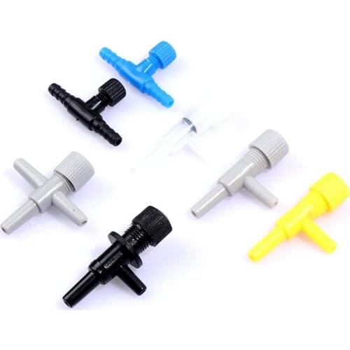10pcs Tank Volume Control Valve Aquarium Air Regulator Flow Tube Pipe Divider Valve Adjustable Oxygen Pump