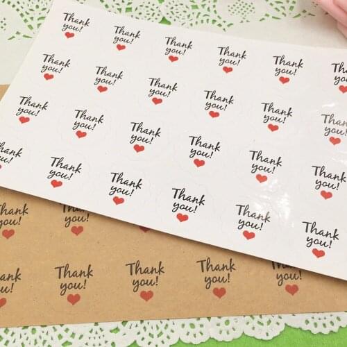 600pcs 3cm Thank You Labels love self-adhesive stickers Label Baking Seal Label For DIY Hand Made Gift /Cake /Candy Boxes/Craft