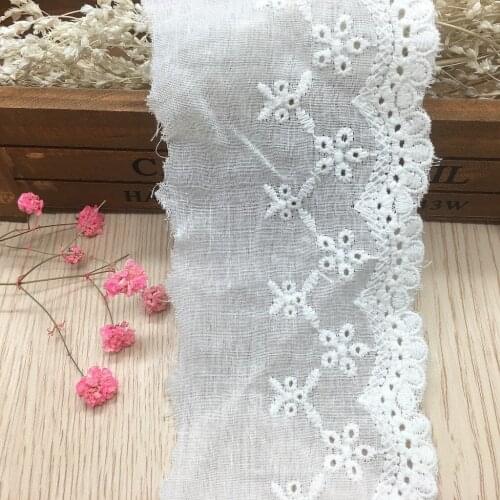 7cm Delicate Cotton Cloth Water Soluble Embroidery Lace Fabric For Sewing DIY Garment Accessories Guipure Lace Applique Fabric