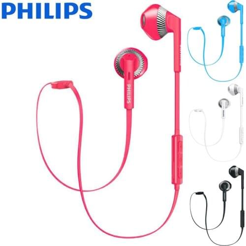 Philips original SHB5250 in-ear wireless Bluetooth headset hanging neck sports run music headset earphones IOS/Android universal