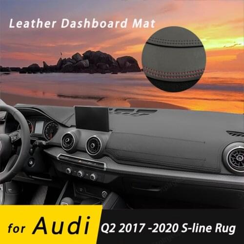 For Audi Q2 2017 2018 2019 2020 S-line Rug Leather Anti-Slip Mat Dashboard Cover Pad Sunshade Dashmat Protect Carpet Accessories