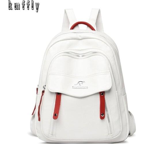 2021 Leather Backpacks Retro Large Capacity Designer Travel Bag For Women Travel Shoulder Bag Girls Good Quality School Bags