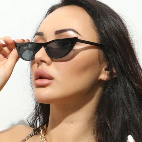 LongKeeper Small Cat Eye Sunglasses Women Sexy Summer Eyewear Vintage Green Black UV400 Shades Glasses Lunette De Soleil Femme