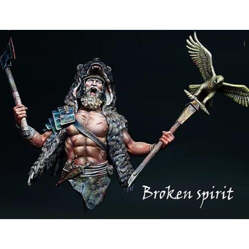 1/12 Resin Model Bust GK Broken Spirit Bearskin Hunter Warrior Unassembled and unpainted kit