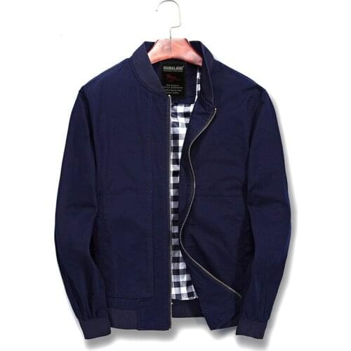 Fashion men Bomber jacket Spring autumn cotton Casual coat mens Solid color baseball jacket Male slim outerwear Windbreaker 5XL