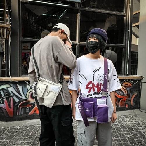 Fashion Chest Bag 2020 Chest Bag men and women youth street fashion canvas shoulder pocket simple wild