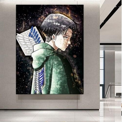 Home Decoration Canvas Prints Paintings Anime Posters Wall Art Modular Attack on Titan Pictures For Bedside Background Frame
