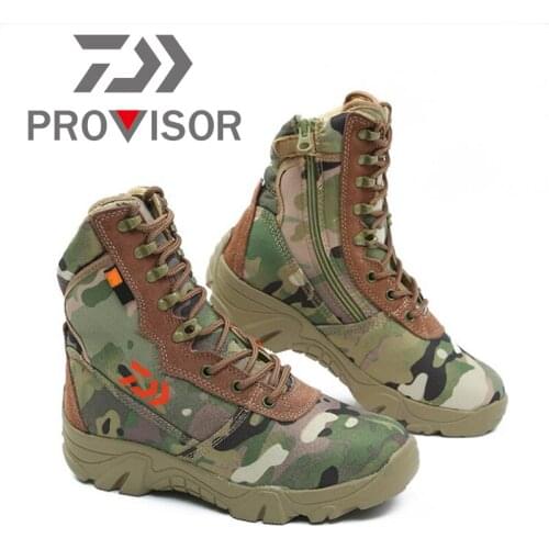 2020 New Daiwa Men Outdoor Shoes Non-slip Fishing Shoes Breathable Winter Shoes Camouflage Keep Warm Climbing Shoes Wading Shoe
