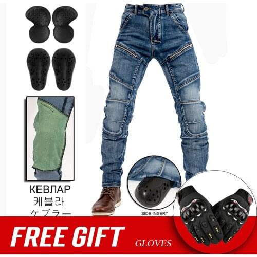 Men Motorcycle Pants Aramid Motocross Casual Riding Motorbike Touring Moto Pants Motocycle Jeans Trousers Protective Gear