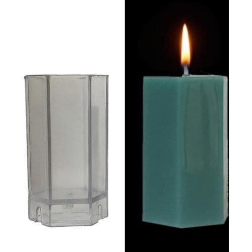 New Hexagon Candle Mould Polygonal Columnar Shape Candle Making Kit Handmade Model DIY Aromatherapy Candle Mould DIY Soap Form