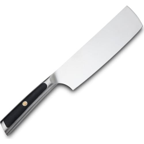 Sunnecko 7" Nakiri Knife German 1.4116 Steel Blade Razor Sharp G10 Non-slip Sanded Handle Chef Kitchen Knives Meat Vegetable Cut