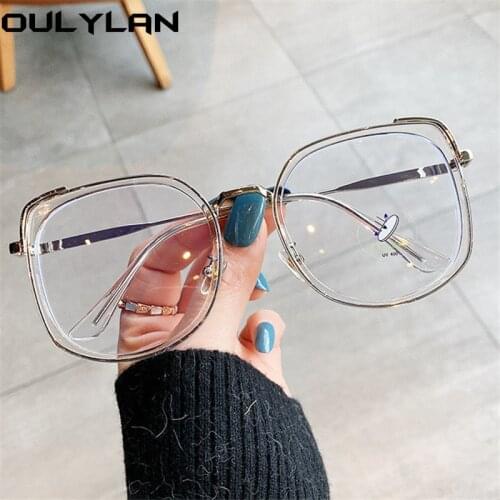 Oulylan Blue Light Blocking Glasses Frame Women Cat Eye Prescription Spectacle frames Men Computer Games Anti Blue Light Eyewear