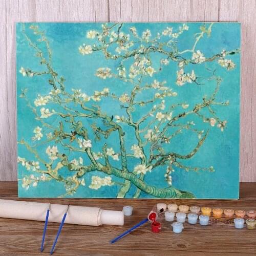 Landscape Van Gogh Coloring By Numbers Painting Package Oil Paints 50*70 Canvas Pictures Decoration Adults Handiwork Art