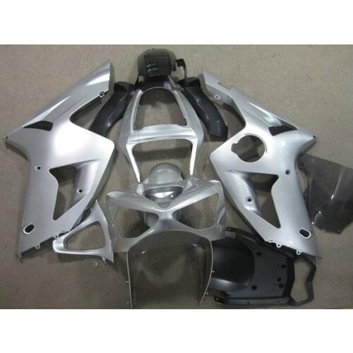 Silver Fairing kit For Kawasaki Ninja ZX6R 2003 2004 03 *04 100%fit Fairings ( Full plastic parts ) k62