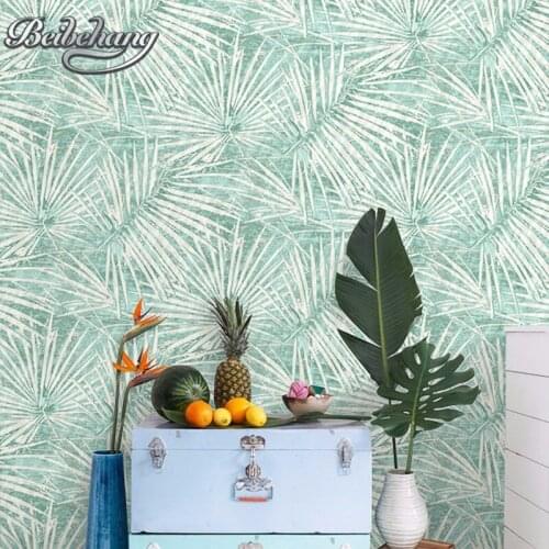 Beibehang Modern Nordic palm tree leaves bedroom living room television background 3d wallpaper papel de parede wallpaper roll