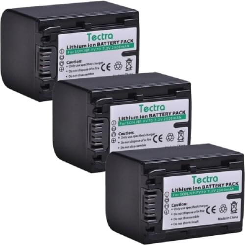 3pack 2500mAh NP-FV70 NPFV70 NP FV70 NP-FV70A Batteries For Sony NP-FV50 FV30 HDR-CX230 HDR-CX150E HDR-CX170 CX300