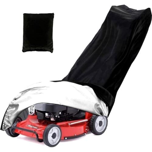 Universal Push Lawn Tractor Mower Cover Oxford Cloth Waterproof Weather Resistant with Dust Protection Black