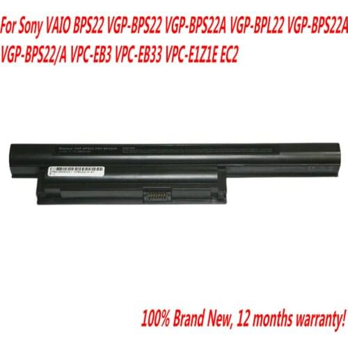 High Quality Laptop battery For Sony BPS22 VGP-BPS22 VGP-BPL22 VGP-BPS22A VGP-BPS22/A VAIO E series