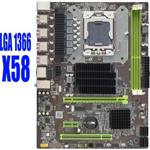 X58 LGA 1366 Motherboard LGA1366 Support REG ECC DDR3 and Xeon Processor AMD RX Series Spell ddr3 4GB 8GB 16GB