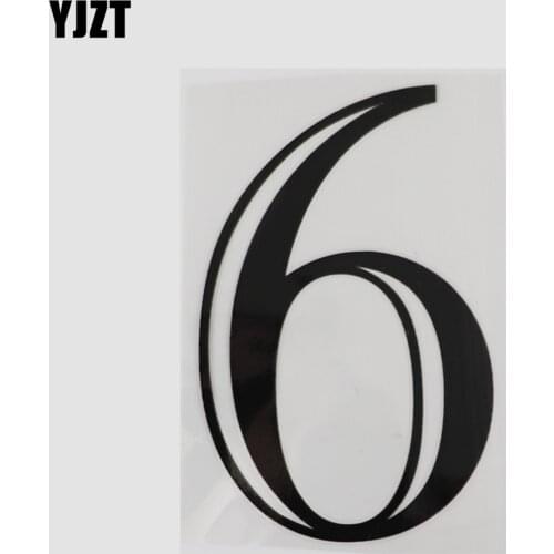 YJZT 10.1CM×15.4CM Car Stickers Vinyl Black/Silver 6 Speed limit Numbers Motorcycle Decal 13D-0807