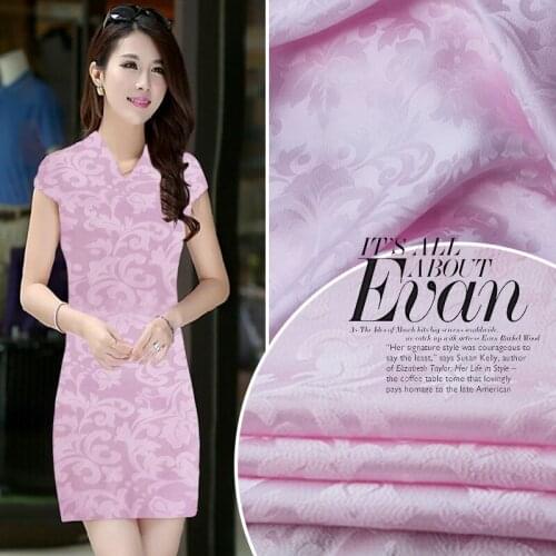 Jacquard heavy crepe silk cloth high grade dress