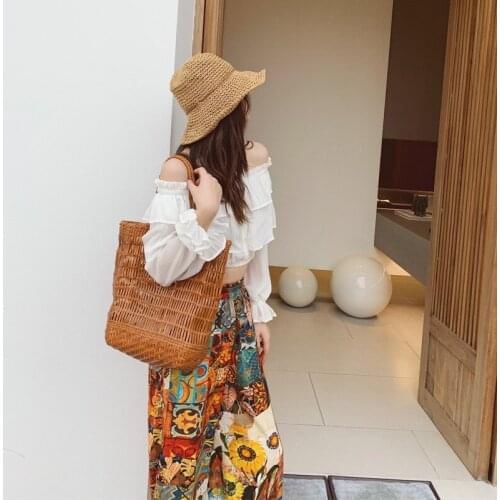 High Quality Hollow Out Design Genuine Leather Women Tote Bag Classic Japan Style Cowhide Handbag Woman Elegant Shoulder Bag