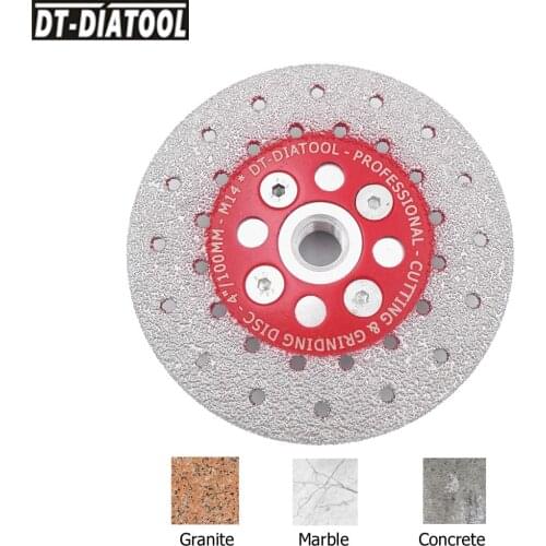 1pc Dia 100mm/4" Vacuum Brazed Double Side Coated Diamond Cutting Wheel Grinding Disc for Stone Marble Granite Concrete #40/50