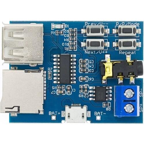 1pcs TF card U disk MP3 Format decoder board module amplifier decoding audio Player