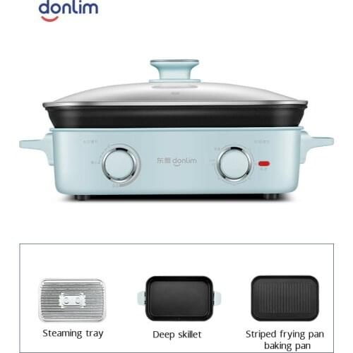 1400W Household Electric Multi Cooker Multifunctional Electric Cooking Pot Steamer Pot Frying Pan Multicooker Pot One Machine