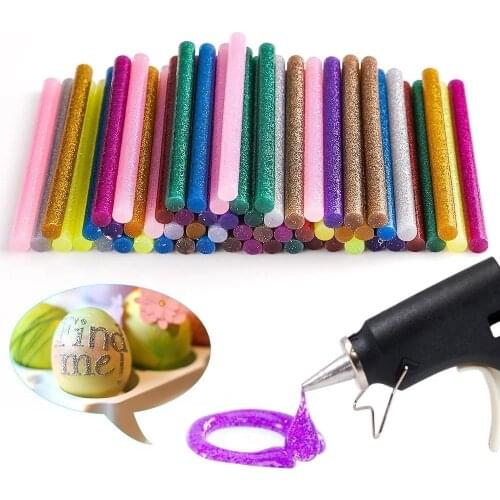 60pcs/set Hot Candle Dyes Glue Gun Sticks Melt Glue Sticks for DIY Art Craft Pops 12 Colors For DIY Card Album Decor Supplies