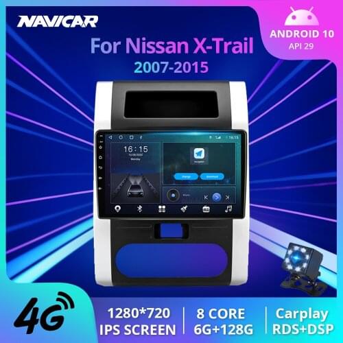2Din Android10 Car Radio For Nissan X-Trail 2007-2015 GPS Navigation Stereo Receiver Auto Radio DSP Car Receiver NO 2DIN DVD IGO
