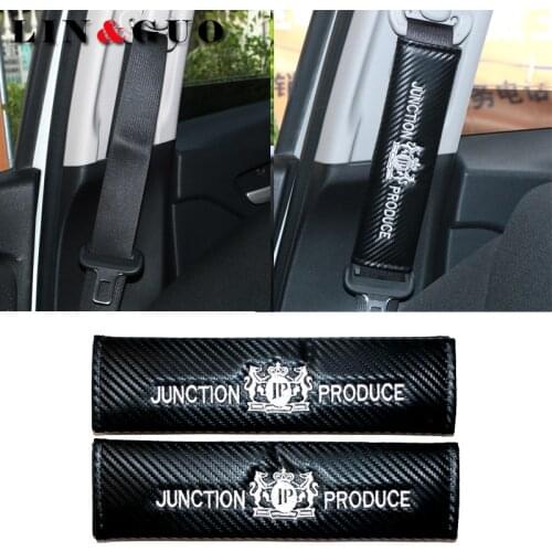 2pcs/set case for JP Junction Produce Benz VW R Skoda Lexus BMW Audi Toyota Chevrolet Carbon fiber Seat Belt Cover Pad