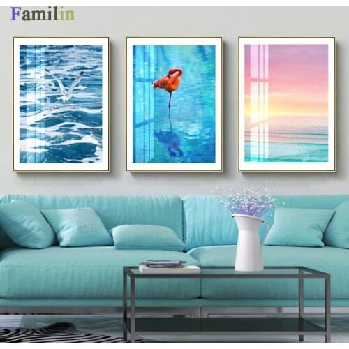 Nordic Decoration Motivational Poster and Prints Life Quote Sea Landscape Wall Art Canvas Painting Decorative Picture Home Decor