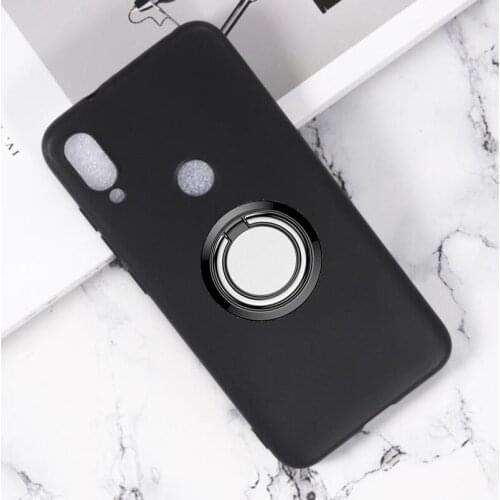 For Xiaomi Mi Play Back Ring Holder Bracket Phone Case Cover Phone TPU Soft Silicone Cases for Xiaomi Mi Play 5.84"