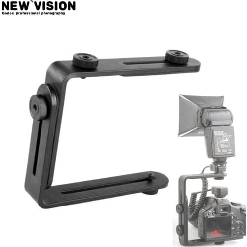 Dual-L Universal Adjustable Flash Bracket For Canon Nikon Sony Pentax Camera