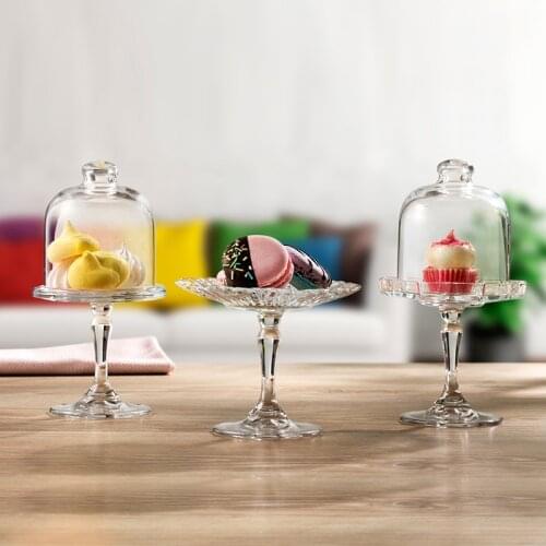 Europe Mini Lead free glass bottles dust-proof with lid storage jar dessert candy jars tea caddy cake pot Creative home decor