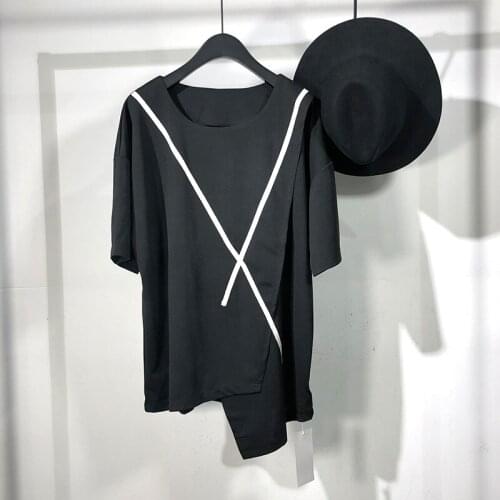 Owen seak Men T Shirt Mens Clothing Hip Hop Tops Tees High Street Summer Japanese Male Solid OverSized Black T Shirt